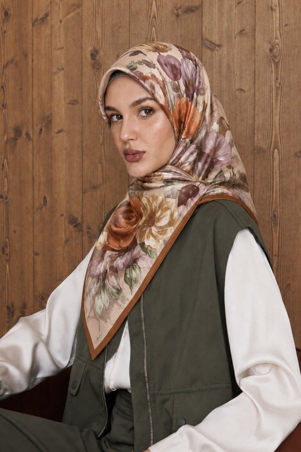 Women's Scarf Cottony 95X95 Printed Stylish and Casual