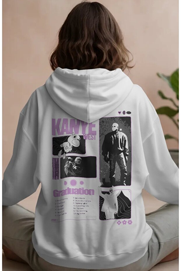 Kanye West Rapper Singer Back Printed Unisex Oversize Premium Hoodie