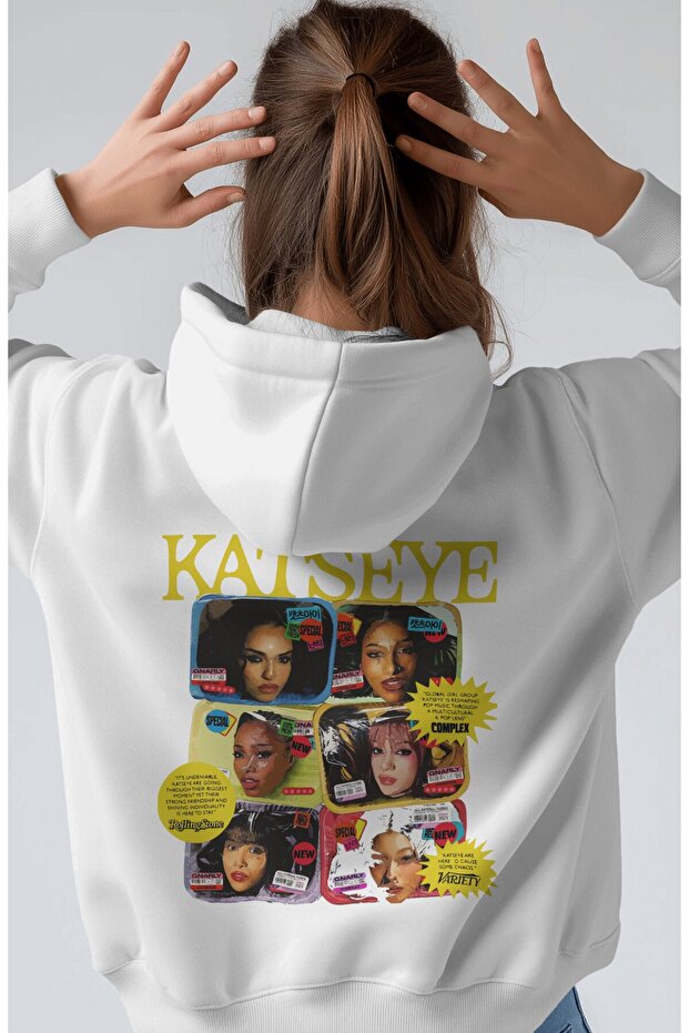 Katseye Kpop Music Group Back Printed Unisex Oversize Premium Hoodie