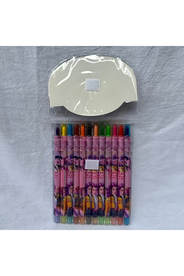 Bandai In stock A set Popular rotating crayons girl group style 12 colors cute drawing tools for kid