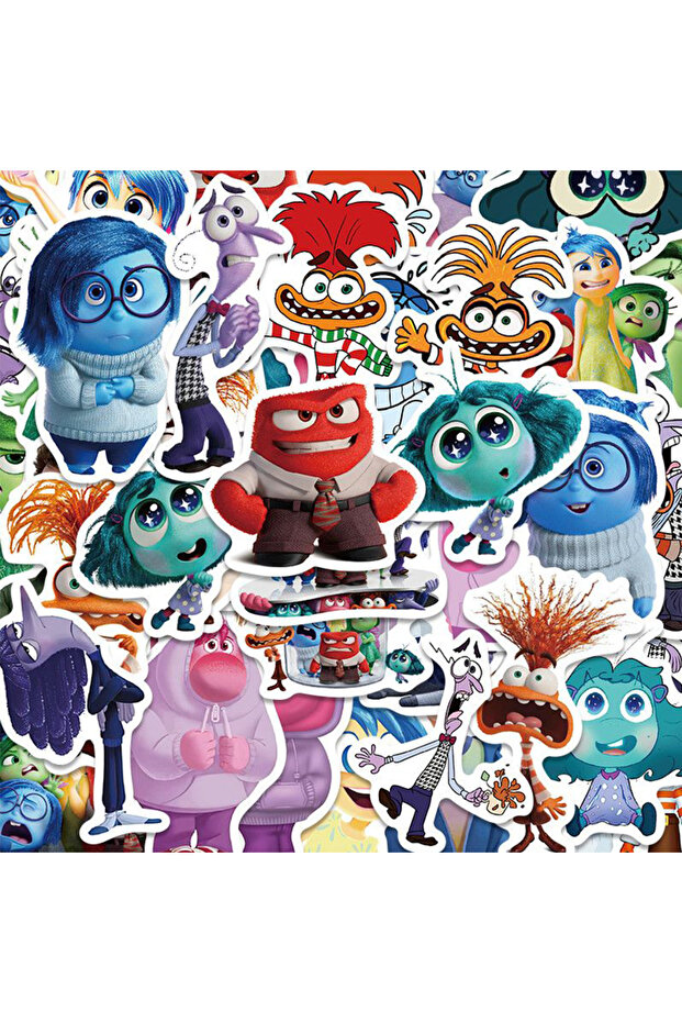 A-20-50PCS 50PCS Movie Inside Out Stickers Cartoon Graffiti Decoration Skateboard Laptop Notebook Lu