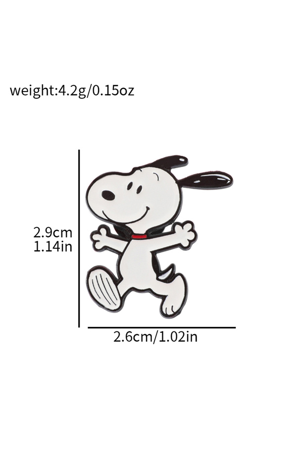 Bandai Dog Brooch Snoopy Enamel Lapel Pins Cute Cartoon Woodstock Brooch Badges Collectible Dog Char