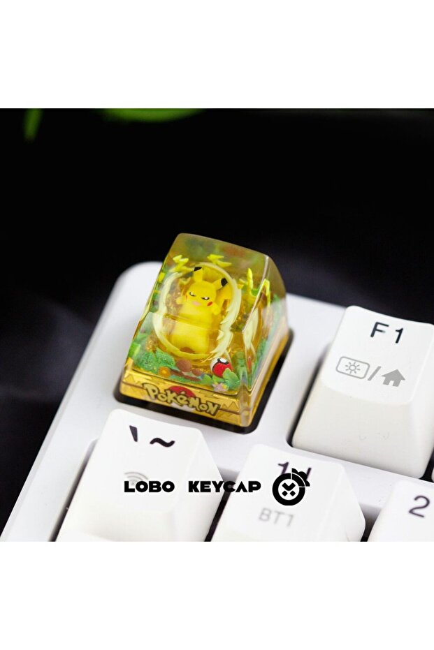 Bandai Red Pokemon Keycap Magikarp Gengar Esc Replace Keycap Resin Anime Kawaii Decor For Mechanical