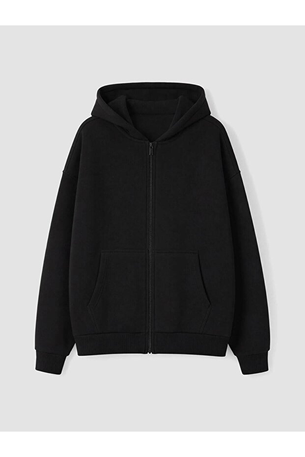 Hooded Thick Girls' Zippered Sweatshirt (W6)