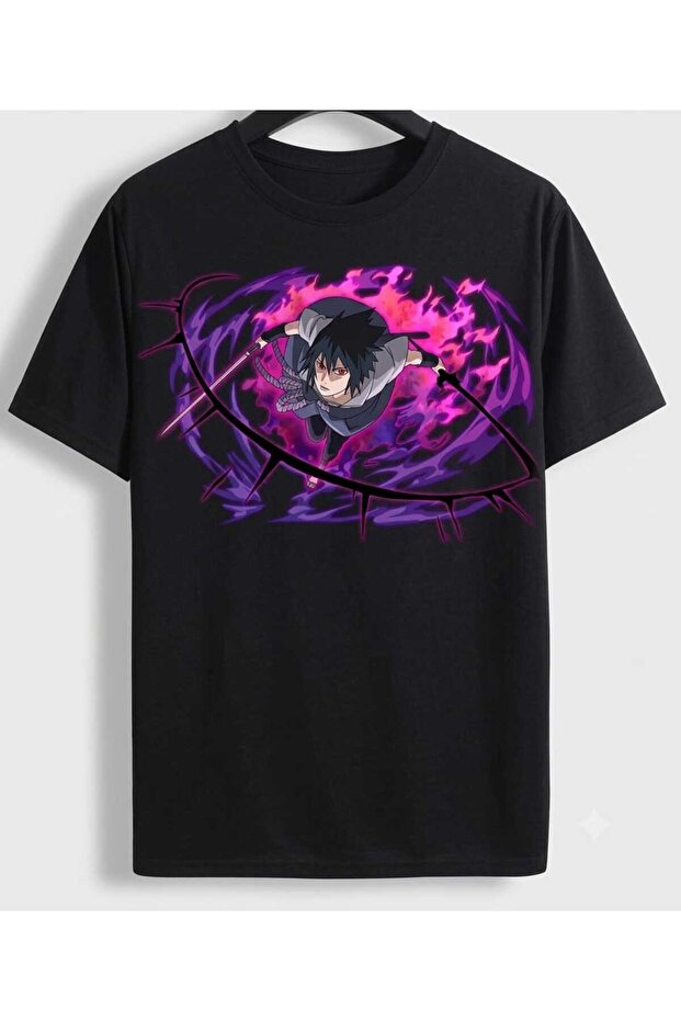 Unisex Oversize Anime Graphic Printed Back Printed T-Shirt