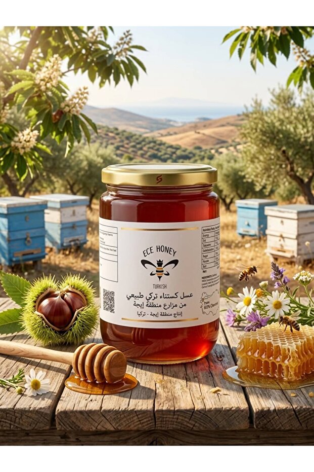 Honey - عسل كستناء تركي - من مزارع منطقة إيجة