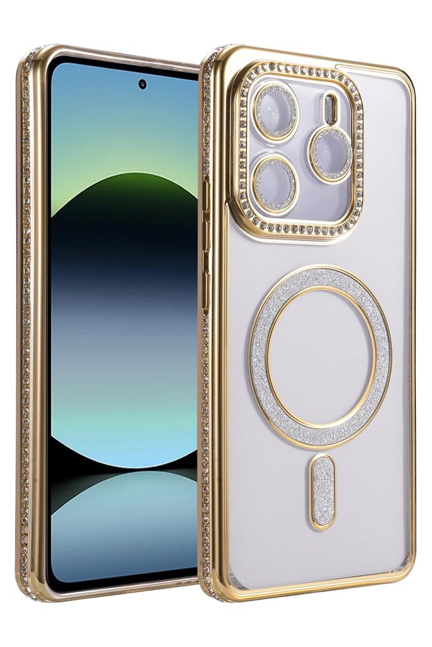 Spt-Gld Redmi Note 14 4g Joke Simli Magneticsafe Case (171754) - Gold