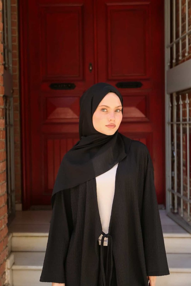 Allure Plain Tencel Shawl - Black