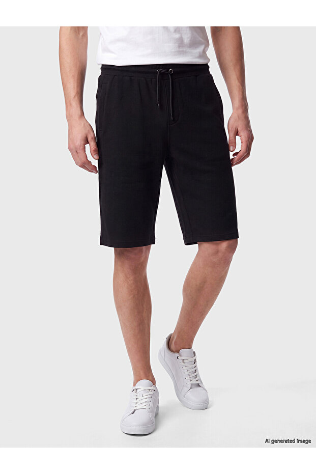 Southblue Black Regular Fit Men's Shorts