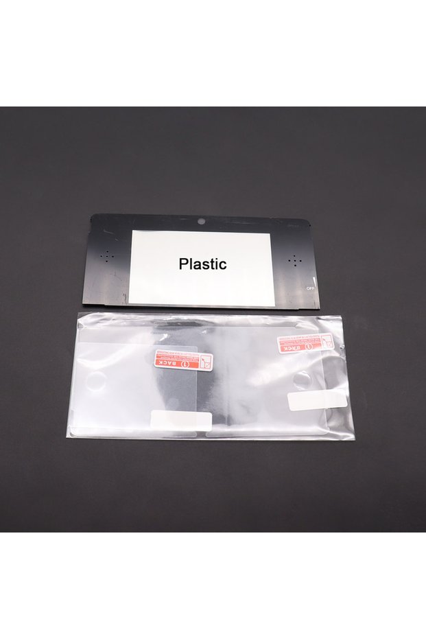 1 set Plastic Black 1PCS Screen Lens for 3DS Black White Glass Plastic Upper Front Top Screen Frame