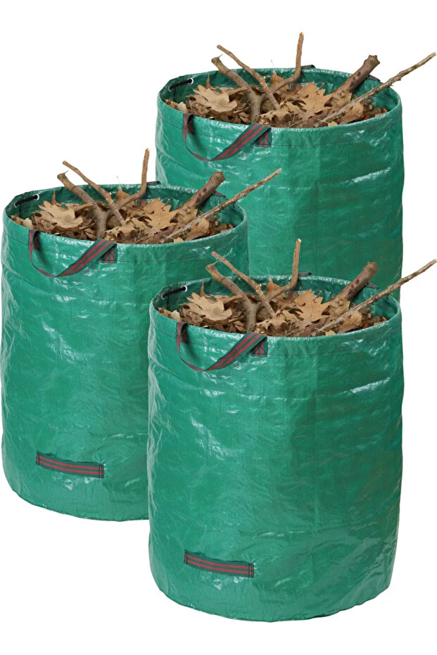 272L Garden Garbage Bags (3-pack), suitable for green waste