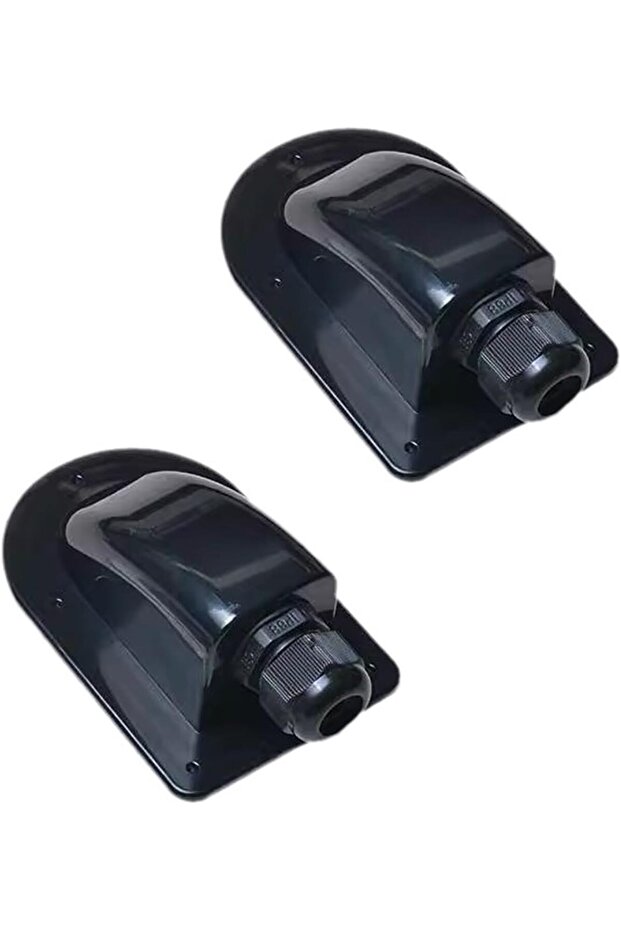 Solar cable box, cable inlet box, two double-layer waterproof cable inlet boxes, black