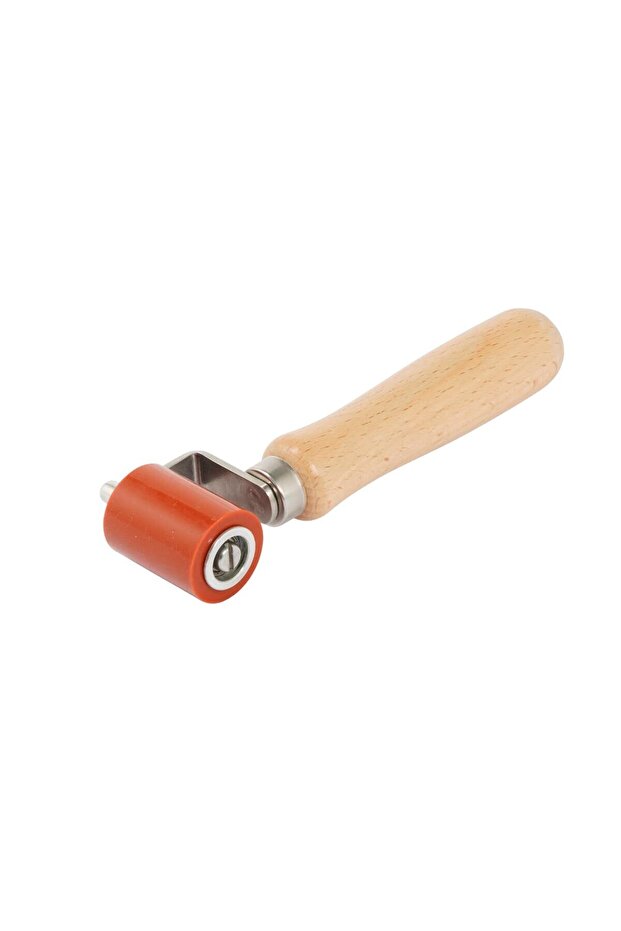 Roller 40mm Silicone High-Temperature Gap Hand-Press Roofing PVC Welding Tool Hand-Push Pressure Dual-Axis Clamping Red