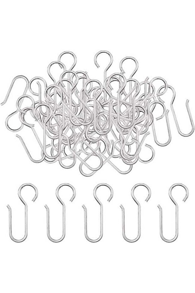 40 curtain track hooks, suitable for curtains, door curtains, etc. (50x25mm)