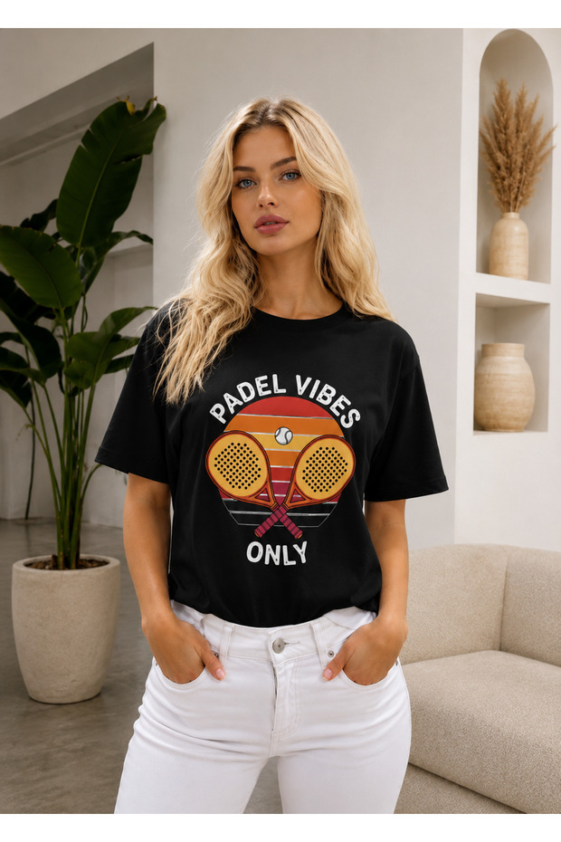 Unisex Oversize Tennis Printed T-Shirt 100% Cotton Tennis Themed Comfortable Fit Short Sleeve T-Shirt
