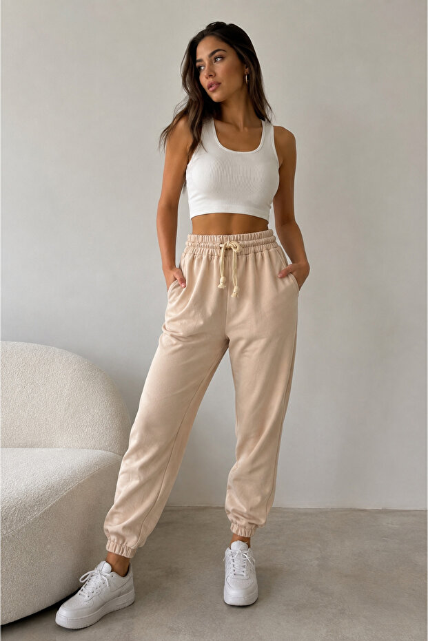 Women's Elastic Waist and Leg Elasticated Tracksuit