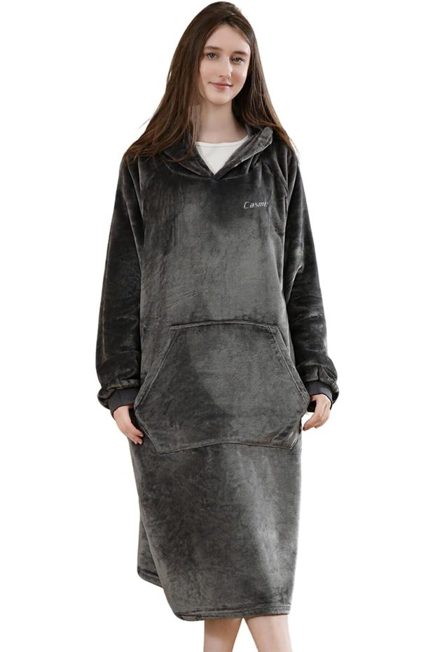 Wearable Blankets for Women and Man Plus Size Bathrobe Home Robe Plush Fleece for Sleepwear Pajamas Bathroom Shower Comfort Home Use