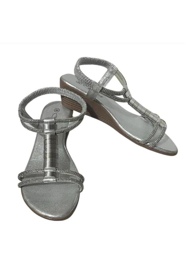 25Y145-1 Women's Stoned Wedge Sandals