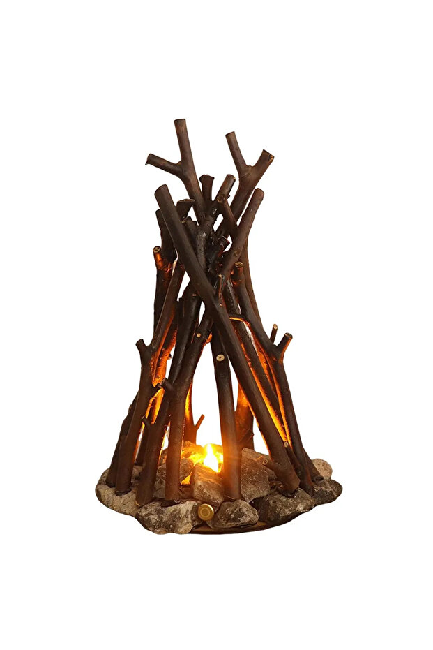 LED Night Light – Dimmable wood-fire design, 3 modes with flame sound effects, USB powered, small size, suitable for children's rooms.