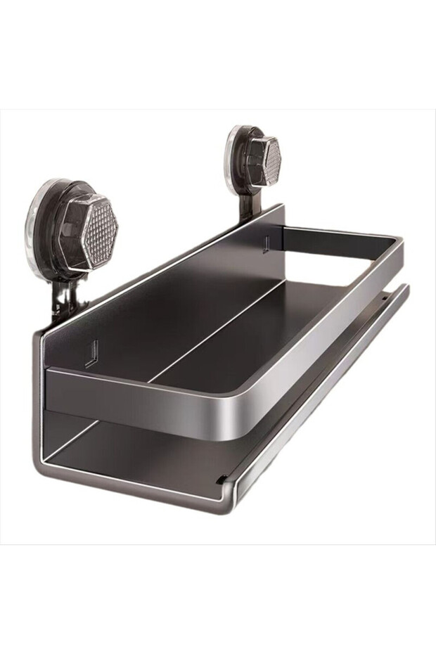 Suction cup bathroom shelf - wall-mounted shower storage rack, home organization, space-saving design, 50CM
