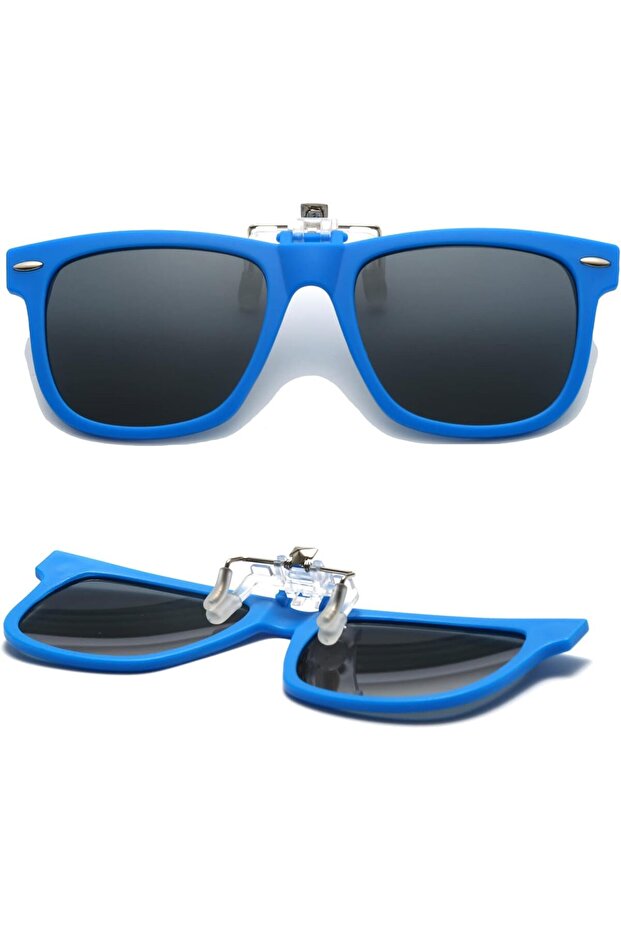 Children's clip-on polarized sunglasses - UV protection flip-top, unisex.