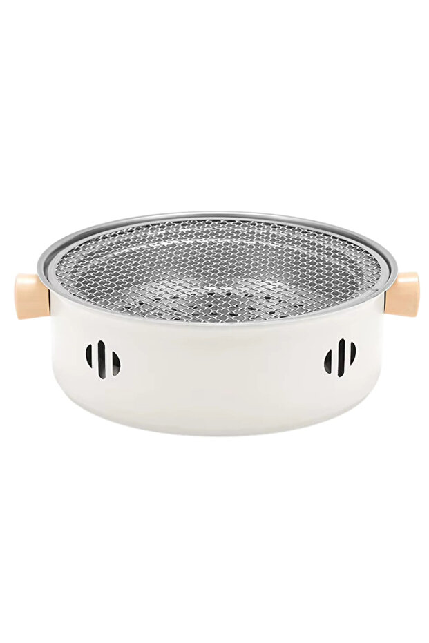 Portable 26.5cm Charcoal Grill, Stainless Steel Portable Outdoor Multi-functional Charcoal Grill