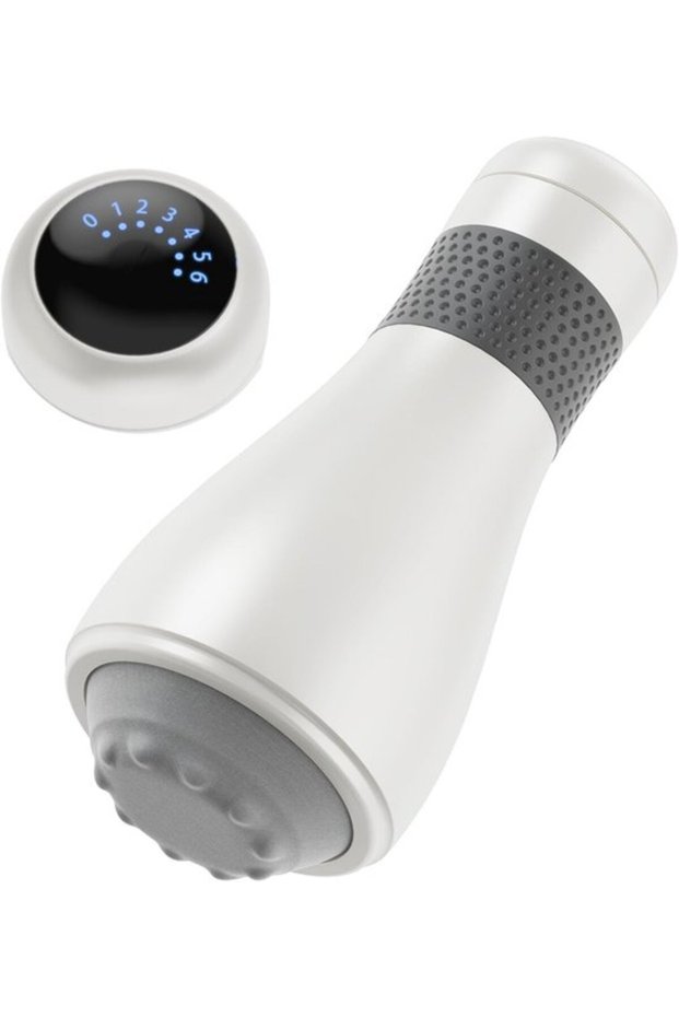 High-frequency Foot Massager with 6 Strength Levels and 4 Massage Heads for Lymphatic Drainage and Muscle Relaxation