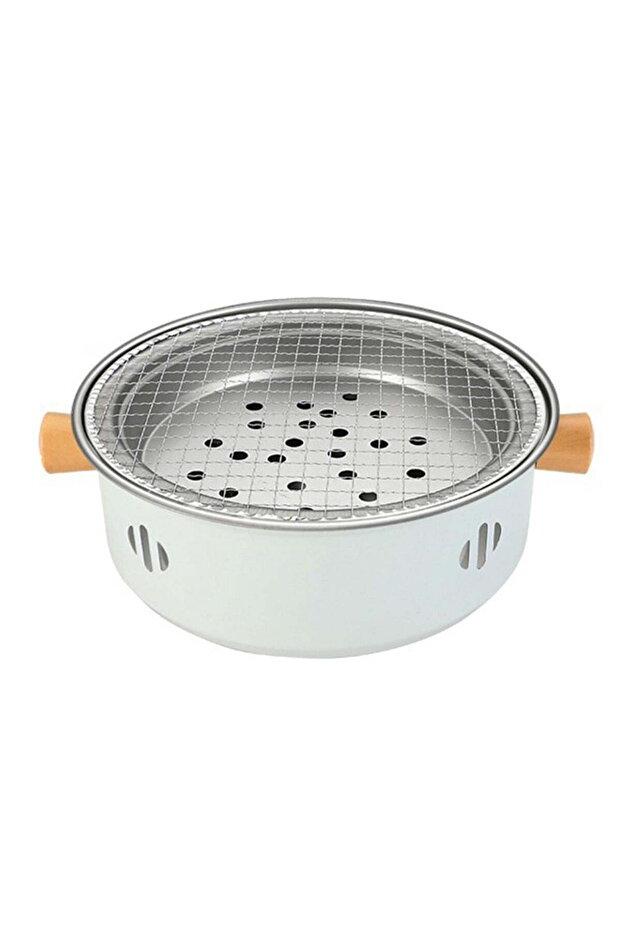 Portable BBQ Grill, Charcoal Grill, Stainless Steel Split Round BBQ Grill