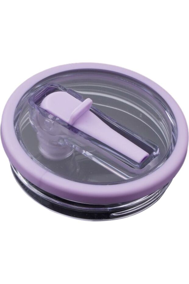 40oz Ice King Mug Lid, Creative Folding Straw Lid for Cars - Light Purple