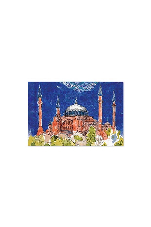 Hagia Sophia Mosque Wooden Postcard