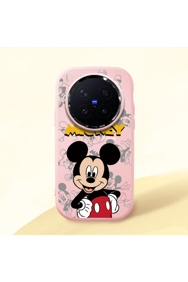 Vivo X300 Pro Compatible Case Camera Protective Pink Silicone Couple Phone Case Character Patterned