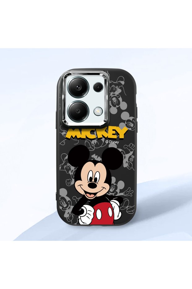 Poco M6 Pro 4g Compatible Case Camera Protector Black Silicone Couple Phone Case Character Patterned