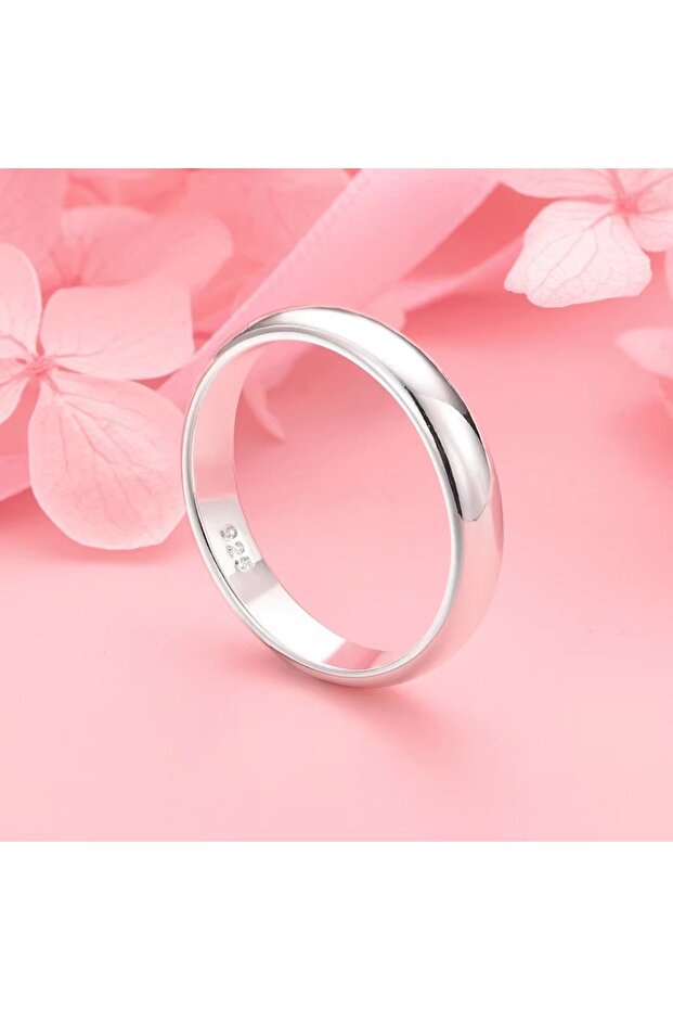 9 Silver 925 Sterling Silver Simple Polished Ring For Fashion Women Charm Wedding Party Gift Jewelry