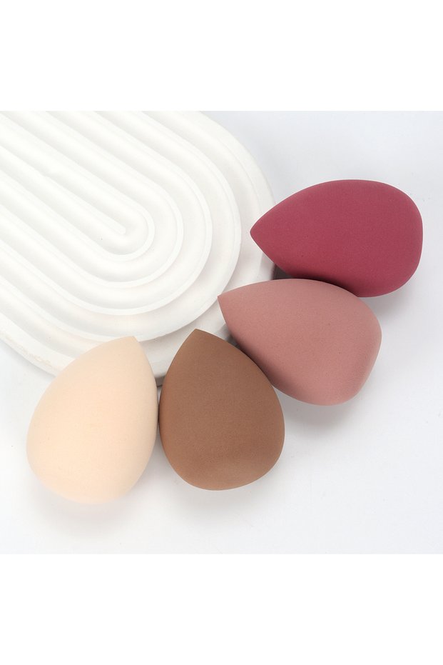 4Pcs 4/8 Foundation Blender; Cosmetics Sponge; Smooth Foundation; Concealing Beauty Sponge; Makeup B