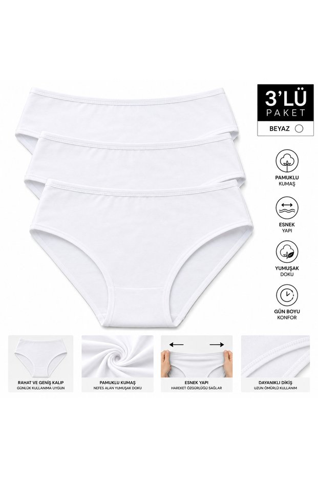 Women's 3-Pack Cotton Lycra Bato Panties