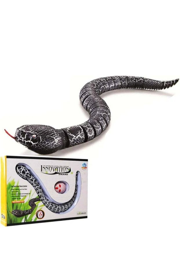 Remote Control Snake Toy, 16" Infrared RC Realistic Rechargeable Rattlesnake Snake Toy with Retractable Tongue And Swinging Tail, For Kids Children Halloween Christmas Party Birthday Gifts
