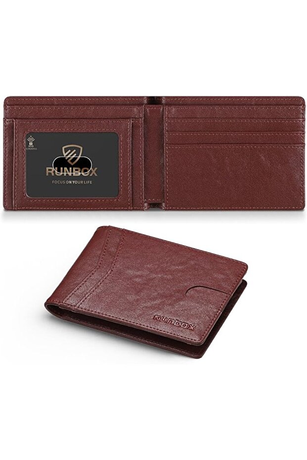 Wallet for Men Slim Holder Leather RFID Blocking Small Thin Men's Wallet Bifold M
