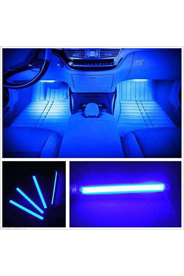 شريط إضاءة LED للسيارة من EJ's SUPER CAR، 4 قطع بـ 36 مصباح LED متعدد الألوان، إضاءة داخلية للسيارة تحت لوحة القيادة