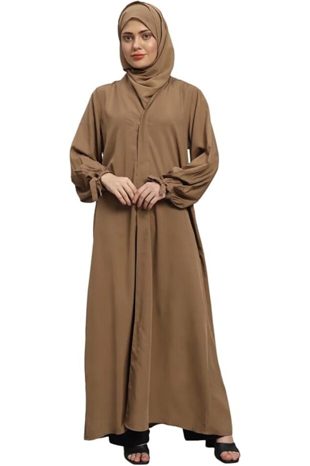 عباءة نسائية سادة مع حجاب