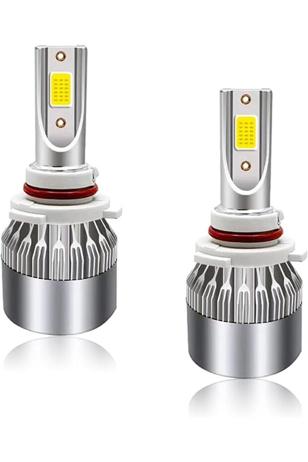 قطعتان من مصابيح LED للسيارة طراز H8/H11/H9، 6000K 3800LM، مصباح LED ساطع بشعاع عالي ومنخفض، بديل للهالوجين