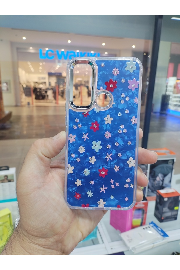 Xiaomi Redmi Note 8 Compatible Daisy Shine Stone Flower Pattern Shiny Case