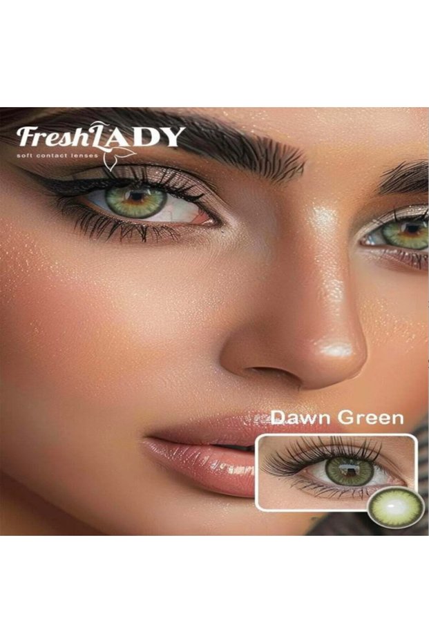 Down Green Monthly Disposable Contact Lenses, Color Contact Lenses, Cosmetic Contact Lenses, Green Contact Lenses