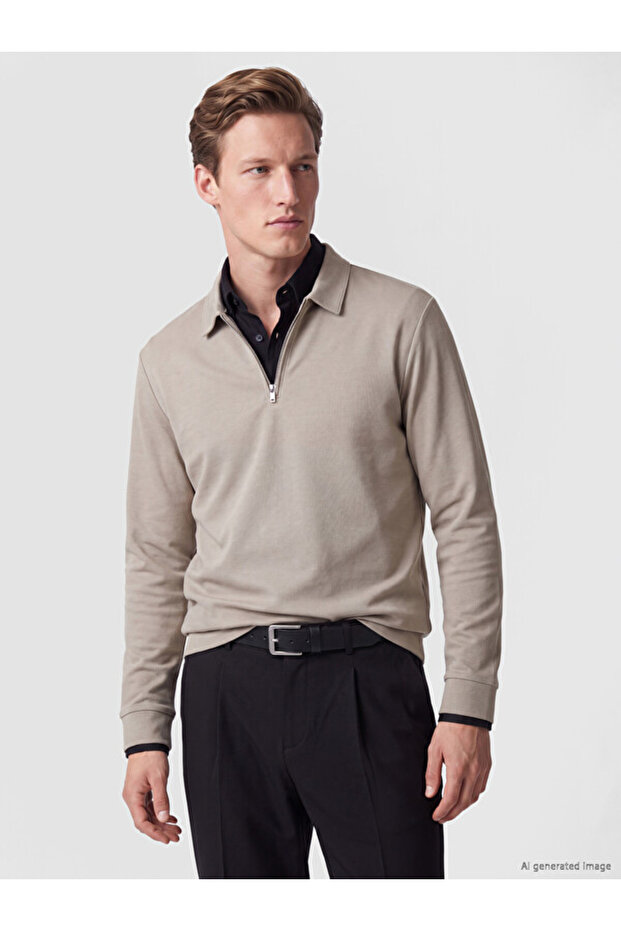 Esvab • Modern & Distinctive Devrik Roba Collar Men's Sweatshirt