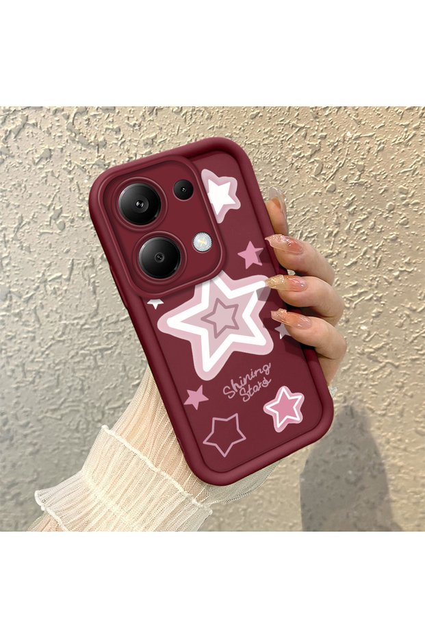 Redmi Note 14S Compatible Fashionable Shiny Star-Themed Case, Scratch-Resistant