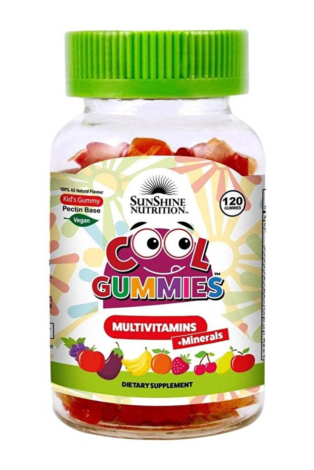 Cool Gummies Kids Vegan Multivitamin and Minerals, 120 Gummies
