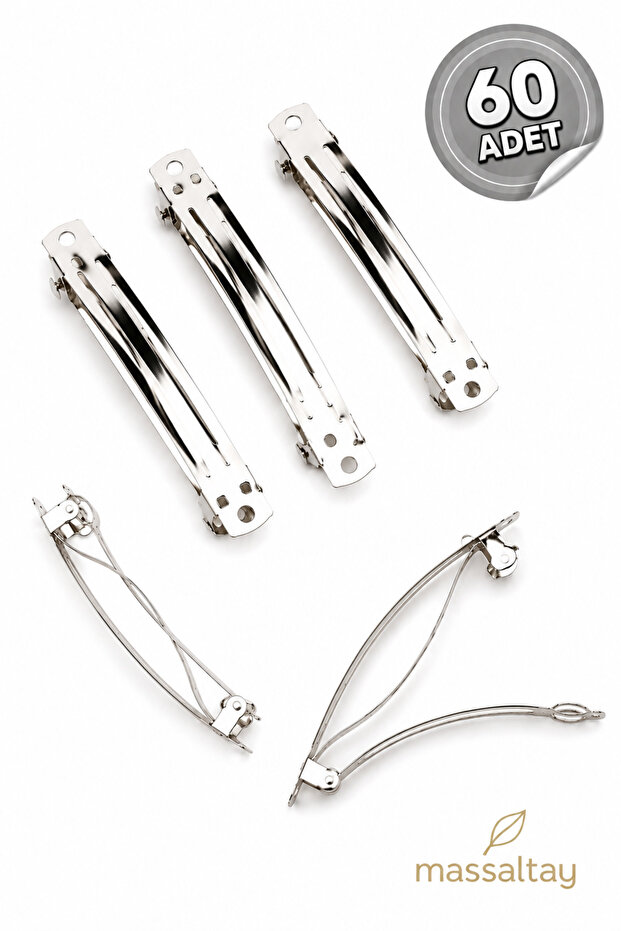 Automatic Hair Clip 6 cm – Decorative Blank Metal Hair Clip Handcrafted Hair Clip Making Accessory