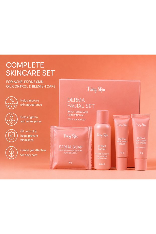 Derma Facial Kit – Complete Skincare Set for Acne-Prone Skin, Oil Control & Blemish Care