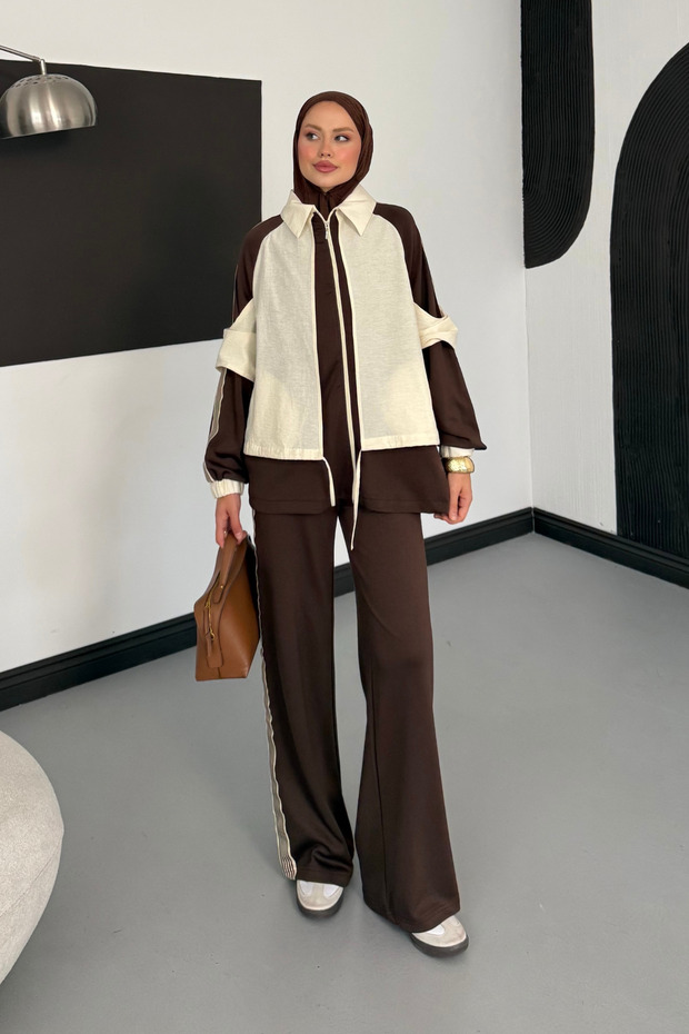 Women's Oysho Fabric Vest Three-Piece Tracksuit Set