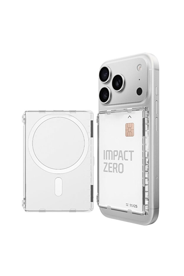 Clear Magnetic Wallet for iPhone 17/16/15/14 Series,2-Card Mag Safe Card Holder Secure Flip Cover,