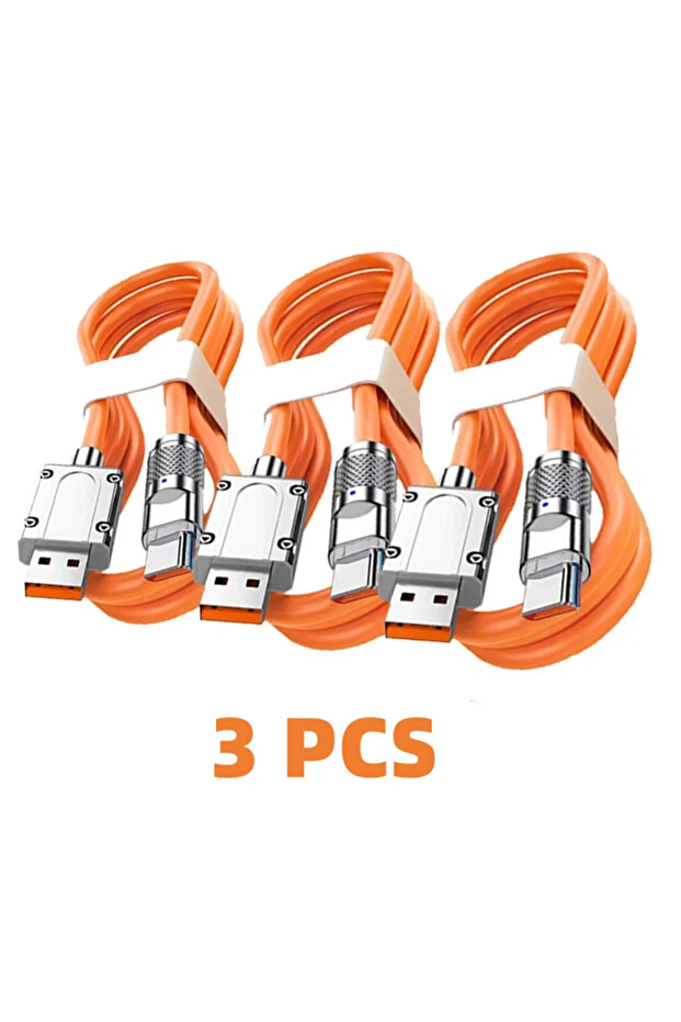 Type-C to USB-A 1 M 3 PCS 3PCS 120W Super Fast Charge Type-C Liquid Silicone Cable Quick Charge USB
